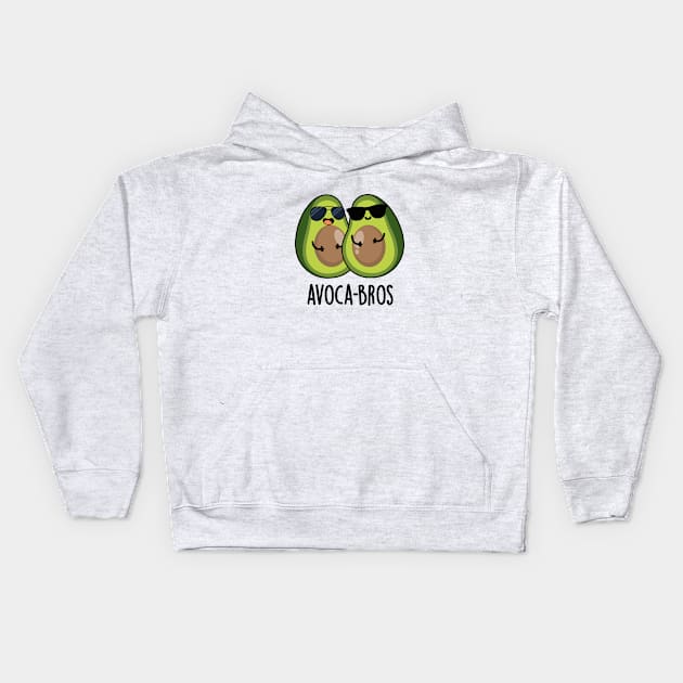 Avoca-bros Cute Avocado Pun Kids Hoodie by punnybone